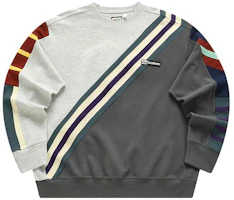 FILA Fusion x FACETASM Retro Stripe Crewneck Sweatshirt Unisex Silvery Gray T11U417202F-MG FILA Fusion x FACETASM Retro Stripe Crewneck Sweatshirt Unisex Silvery Gray T11U417202F-MG