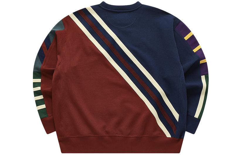 FILA Fusion FACETASM Stripe Patchwork Crewneck Sweatshirt Unisex - Hannes Blue T11U417202F-NV 圖 3