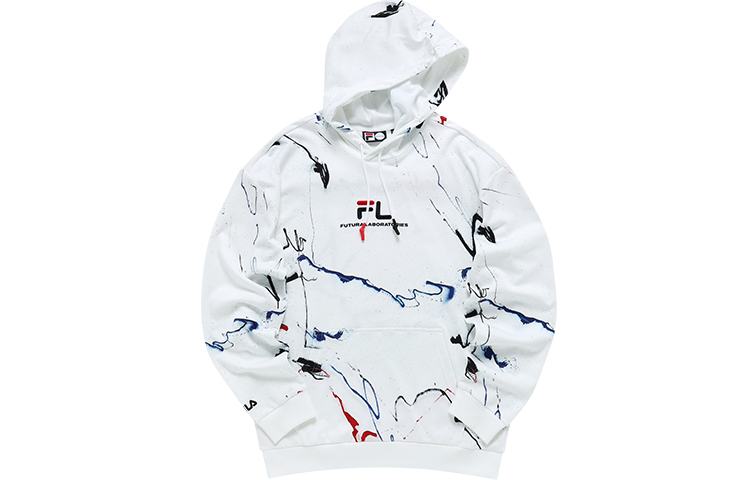 FILA FUSION FUTURA Hoodie Embroidered Text Unisex Lightning Iridescent Design T11U138201FWT 圖 2