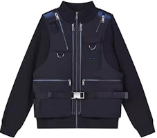 FILA FUSION x TEAM WANG Unisex Black Convertible Utility Jacket. T11U349504F-BK FILA FUSION x TEAM WANG Unisex Black Convertible Utility Jacket. T11U349504F-BK