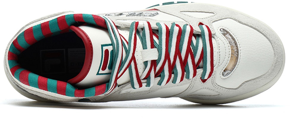 FILA x FILA FUSION斐樂潮牌 Teratach x Mas 聖誕節 減震防滑 高幫 復古籃球鞋 男款 白綠 Lookbook FILA x FILA FUSION斐樂潮牌 Teratach x Mas 聖誕節 減震防滑 高幫 復古籃球鞋 男款 白綠
