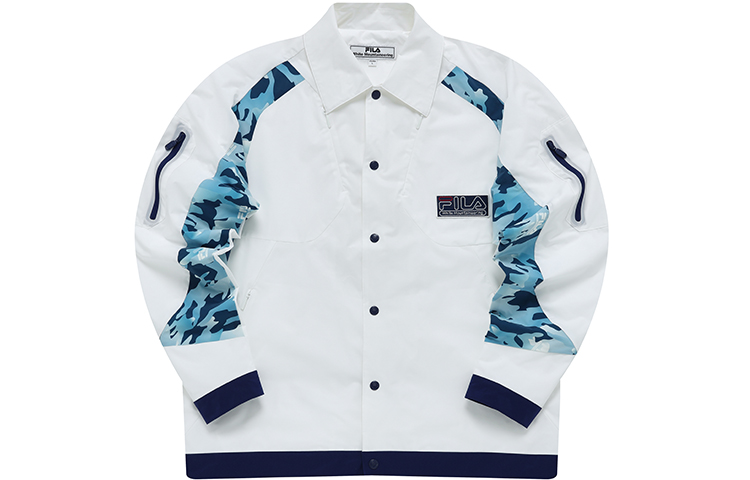 Buy FILA Fusion x White Mountaineering  White Woven Jacket Collaborative Series. T11M227701F-WT
