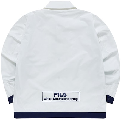 FILA Fusion x White Mountaineering White Woven Jacket Collaborative Series. T11M227701F-WT Lookbook FILA Fusion x White Mountaineering White Woven Jacket Collaborative Series. T11M227701F-WT