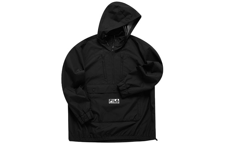 FILA FUSION White Mountaineering Black Half-Zip Pullover Jacket T11M117705F-BK