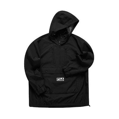 FILA FUSION White Mountaineering Black Half-Zip Pullover Jacket T11M117705F-BK