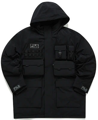 FILA Fusion x White Mountaineering 男款黑色可拆卸口袋羽絨外套 T11M147908F-BK Buy FILA Fusion x White Mountaineering 男款黑色可拆卸口袋羽絨外套 T11M147908F-BK