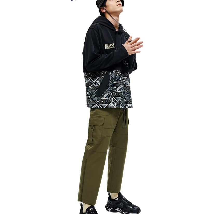 FILA FUSION WM White Mountaineering Geometric Logo Hoodie Black T11M217202F-BK 圖 4