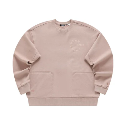 FILA FUSIONEER 1911 Unisex Letter Crewneck Knit Pullover Sweatshirt - Pink T11U413205F-PK