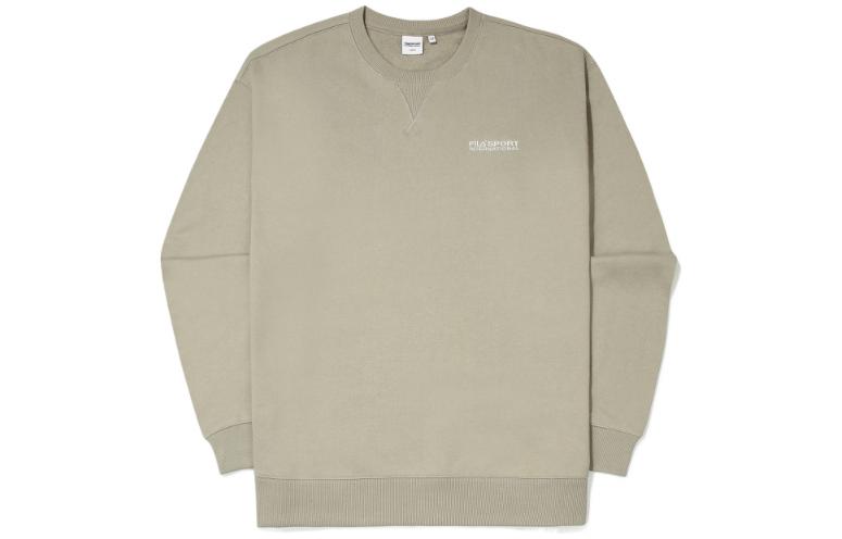 FILA FW22 Beige Unisex Oversized Crewneck Pullover Sweatshirt FS2POE3602X-DBE