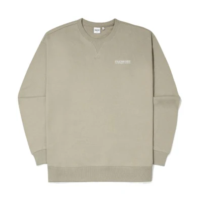 FILA FW22 Beige Unisex Oversized Crewneck Pullover Sweatshirt FS2POE3602X-DBE