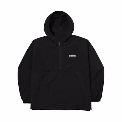 FILA FW22 Black Half-Zip Logo Pullover Loose-Fit Sweatshirt FS2JKE3602X-BLK
