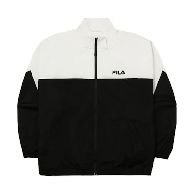 FILA FW22 Colorblock Logo Stand Collar Jacket Men’s Black/White FS2JKE3104X-OWH