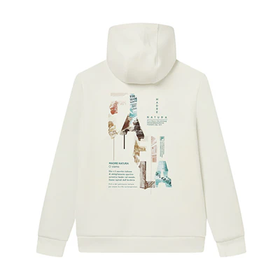 FILA FW22 Embroidered Logo Graphic Sweatshirt Cloud Mushroom White F11M248208FWT