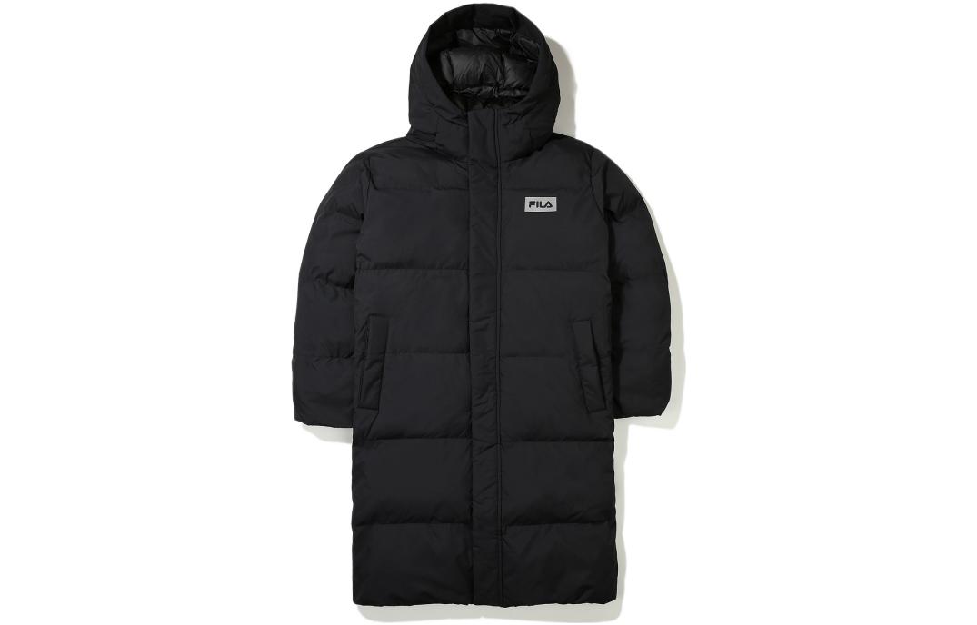 FILA FW22 Letter Logo Print Hoodie Jacket Unisex Black FE2DJE6102X-BLK