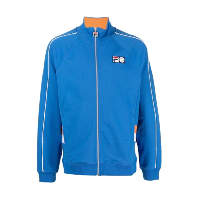 FILA FW22 Logo Patch Zip-Up High Neck Jacket Blue () SUTTONRAGLANTRACKTOP