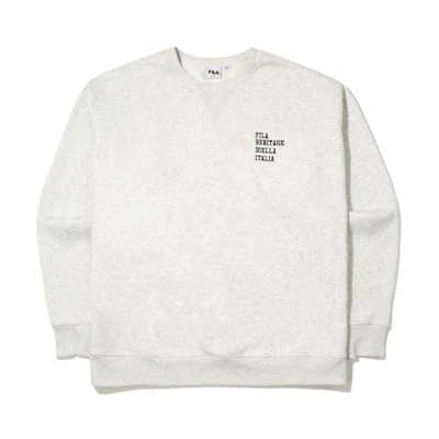 FILA FW22 Loose Fit Pullover Crewneck Sweatshirt Beige FS2POE4103X-SGE