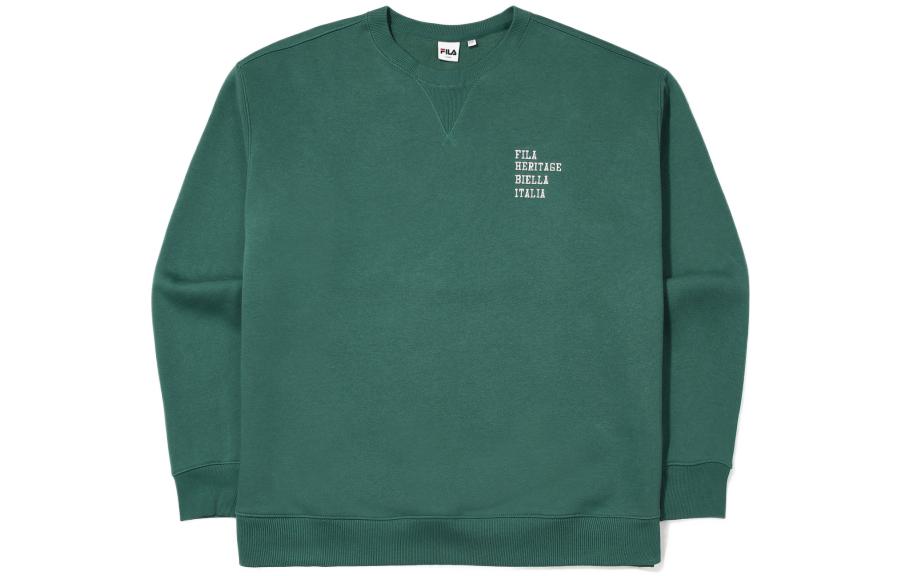 FILA FW22 Oversized Green Crewneck Sweatshirt with Letter Detail FS2POE4103X-DGN