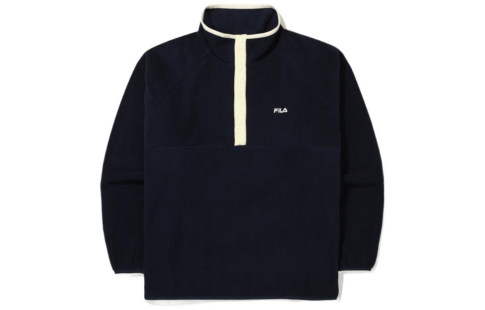 FILA FW22 Pullover Sweatshirt with Contrast Trim - Dark Blue FE2JKE6106X-INA