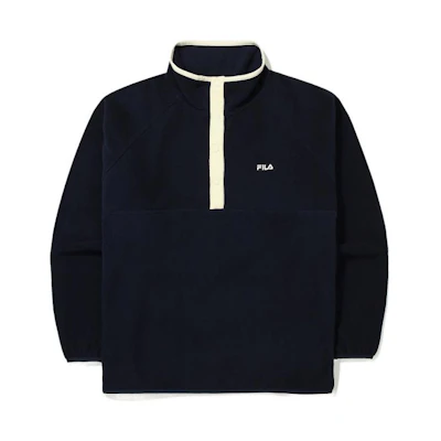 FILA FW22 Pullover Sweatshirt with Contrast Trim - Dark Blue FE2JKE6106X-INA