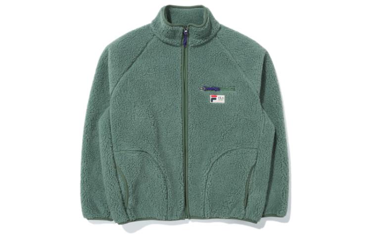 FILA FW22 Solid Color Logo Zip-Up Jacket Unisex - Green FE2JKD6118X-KHI