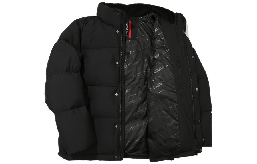 Shop FILA FW22 Unisex Black Quilted Loose Fit Puffer Down Jacket FS2DJE4101X-BLK