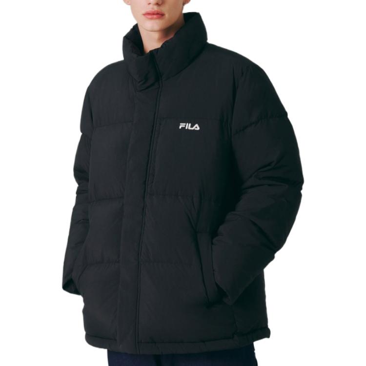Purchase FILA FW22 Unisex Black Quilted Loose Fit Puffer Down Jacket FS2DJE4101X-BLK
