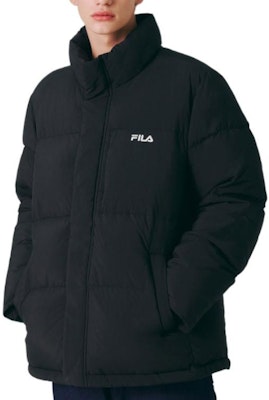 FILA FW22 Unisex Black Quilted Loose Fit Puffer Down Jacket FS2DJE4101X-BLK Purchase FILA FW22 Unisex Black Quilted Loose Fit Puffer Down Jacket FS2DJE4101X-BLK