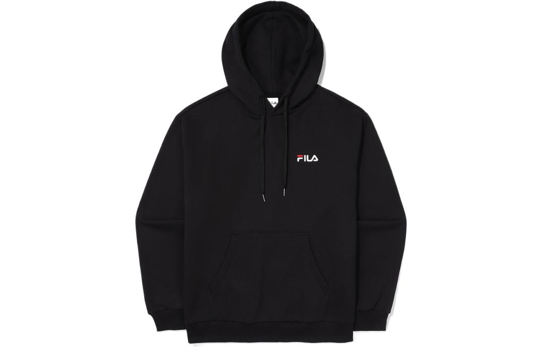 FILA FW22 Unisex Pullover Sweatshirt Black with Minimal Logo Design FS2POE4105X-BLK