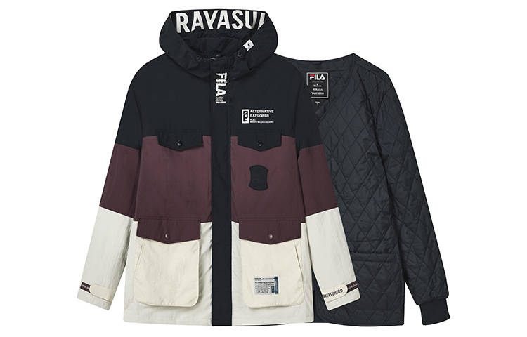 Shop Set Jaket Hoodie Kapas FILA FW22 x MIHARA Cactus Kelabu-Merah Jambu. F11M243701F-LP