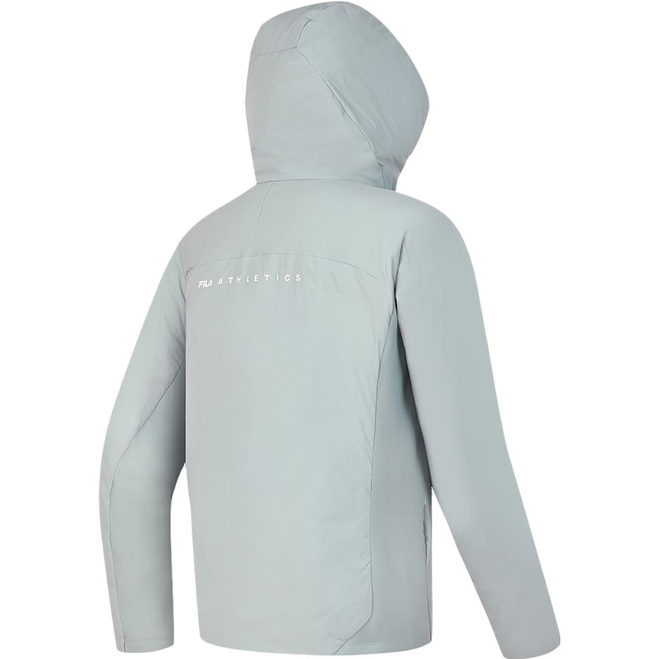 Lookbook FILA FW23轻薄连帽羽绒服-蓝灰色健身外套 A11M341901F-BU
