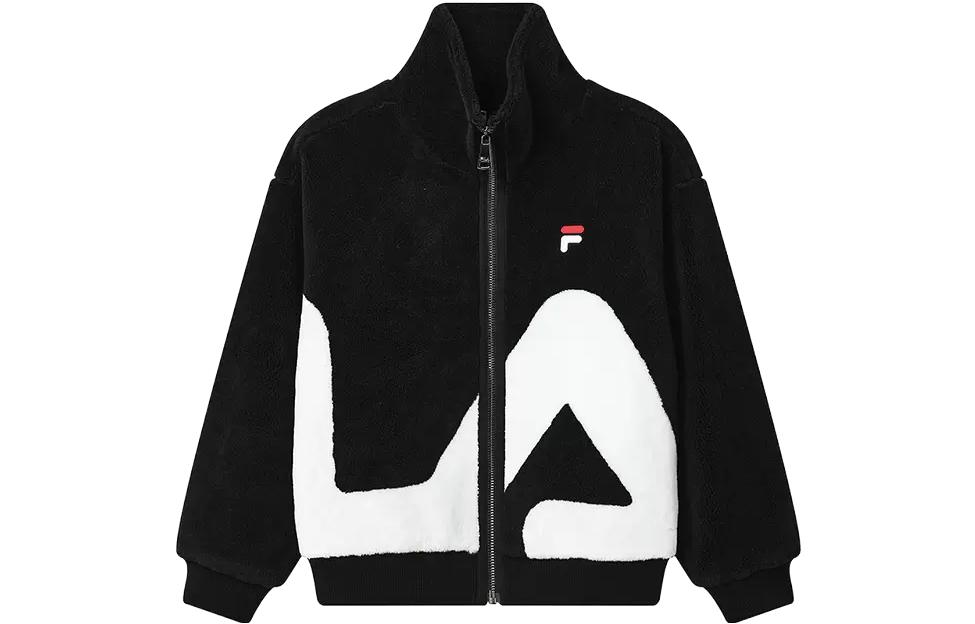Order FILA FW23 Jaket Fleece Retro Big Logo Colorblock Unisex Tebal Hangat. F51U248926F