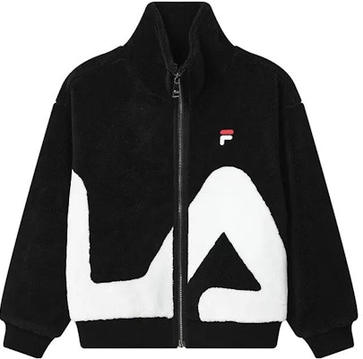 FILA FW23 ビッグロゴ レトロ カラーブロック フリースジャケット 男女兼用 厚手コート F51U248926F Order FILA FW23 ビッグロゴ レトロ カラーブロック フリースジャケット 男女兼用 厚手コート F51U248926F