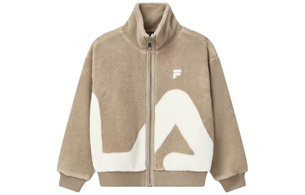 Sizing FILA FW23 Jaket Fleece Retro Big Logo Colorblock Unisex Tebal Hangat. F51U248926F