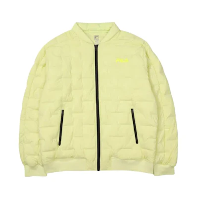 FILA FW23 Lemon V-Neck Logo Zip-Up Jacket FS2DJF4203M-LEN