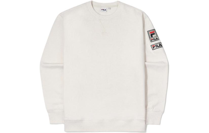 FILA FW23 Unisex Crewneck Logo Long-Sleeve Sweatshirt White FS2POF1119X-OTM