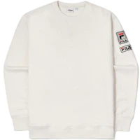 FILA FW23 Unisex Crewneck Logo Long-Sleeve Sweatshirt White FS2POF1119X-OTM FILA FW23 Unisex Crewneck Logo Long-Sleeve Sweatshirt White FS2POF1119X-OTM