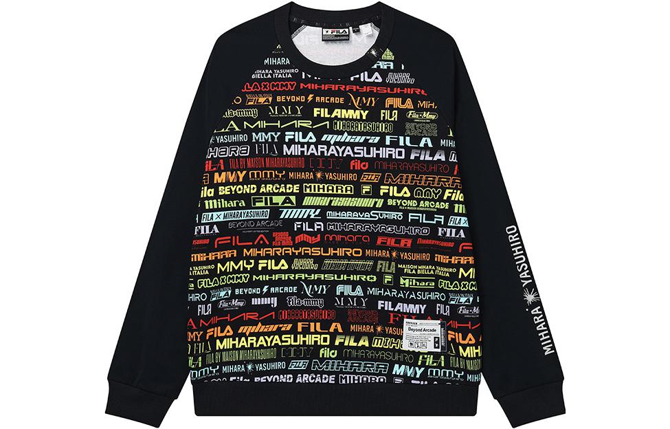FILA Geometric Print Crewneck Sweatshirt Lychee Red F11M233202F-RD