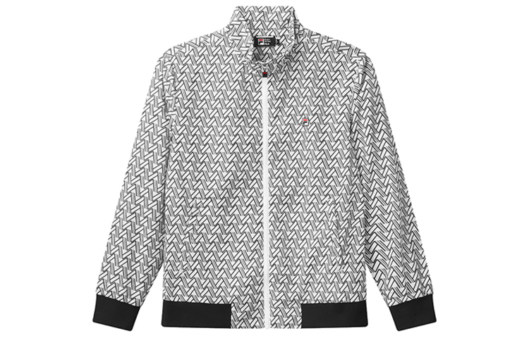 FILA Geometric Print Sports Jacket () - White F11M031704F-WT