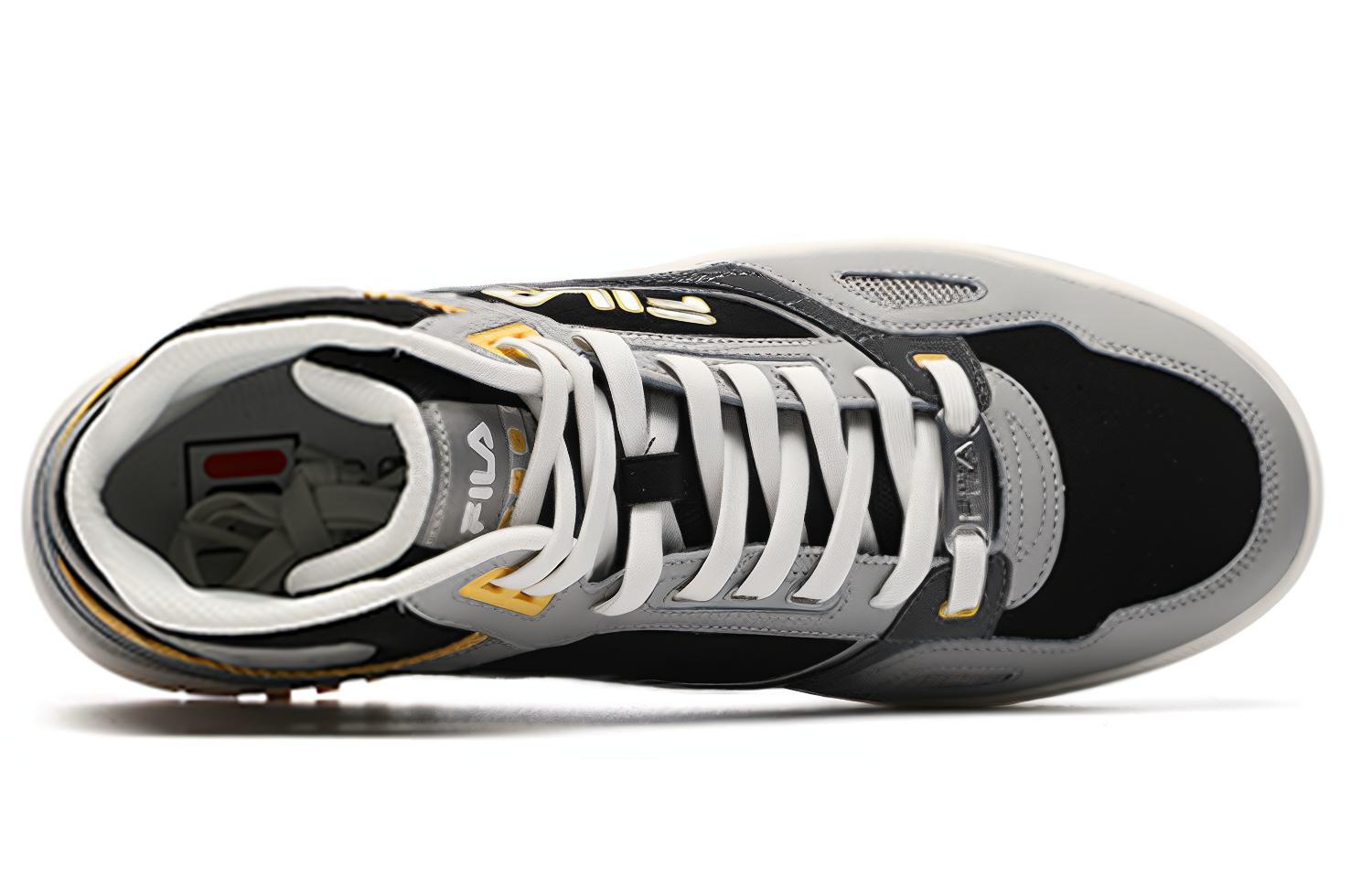 Lookbook FILA斐樂 高筒 復古籃球鞋 男款 灰黑