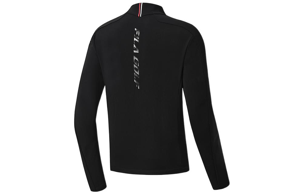 Order 斐乐高尔夫黑色立领夹克背面印花 logo。 A11M315501F-BK