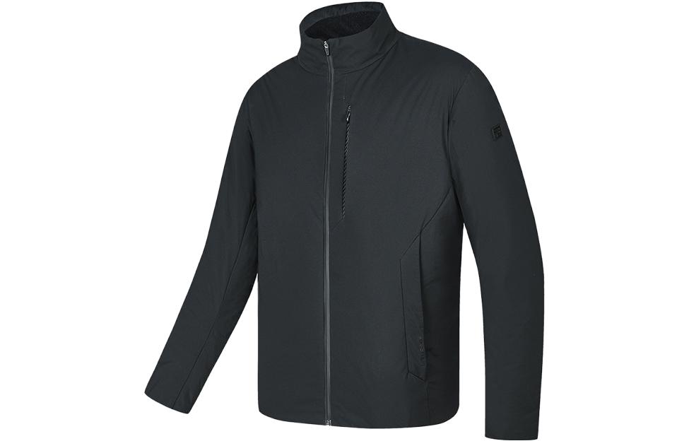 Shop FILA Golf  Elite Black Down Jacket with Stand Collar A11M345914F-BK