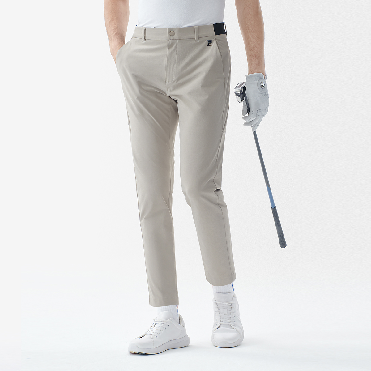 Shop FILA ゴルフ カジュアル アウトドア 秋用 メンズ ジョガーパンツ カーキ グレー A11M235812F-DK
