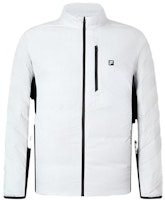 FILA Golf Colorblock Elite Puffer Jacket for Men - Jade White. A11M345704F-WT FILA Golf Colorblock Elite Puffer Jacket for Men - Jade White. A11M345704F-WT