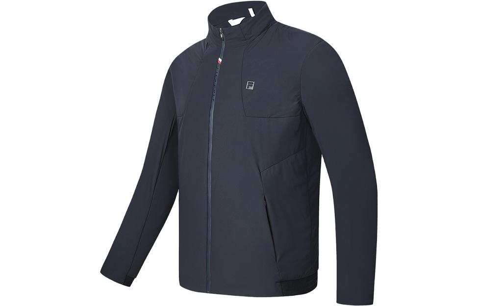 Shop FILA Golf Elite Jaket Biru Legendaris - Warna Solid, Kerah Standar. A11M415904F-NV