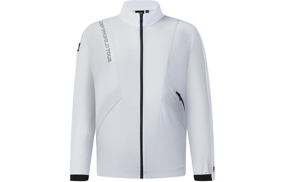 FILA Golf Elite Letter Print Stand Collar Jacket Mist Gray Blue A11M415705F-LB 圖 2