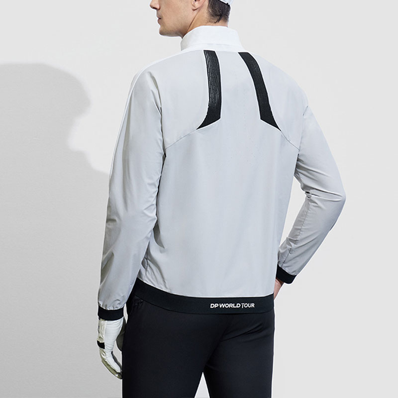 FILA Golf Elite Letter Print Stand Collar Jacket Mist Gray Blue A11M415705F-LB 圖 5