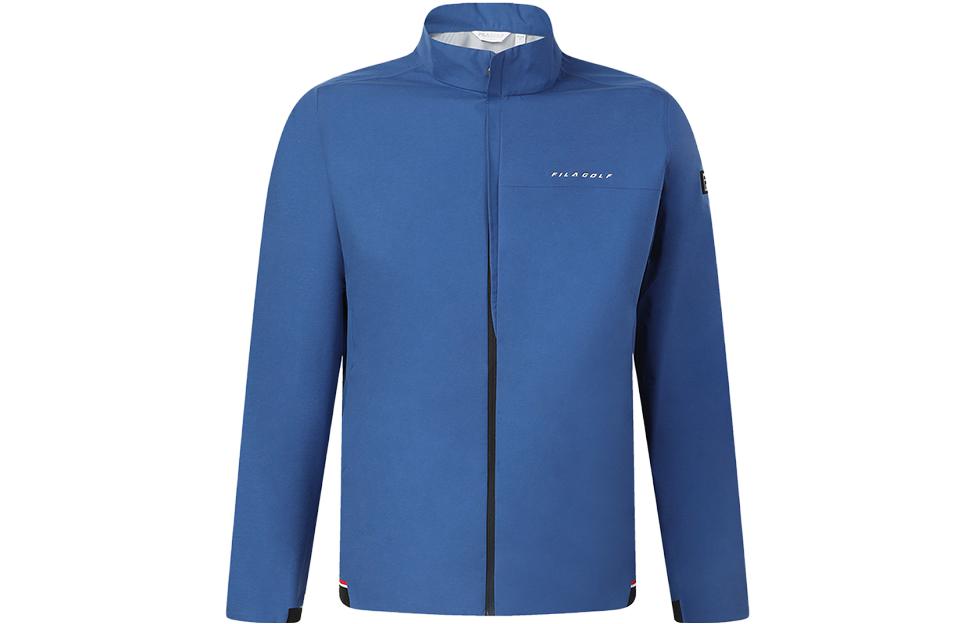 FILA Golf Series Porcelain Blue Solid Stand Collar Woven Jacket A11M345702F-BU