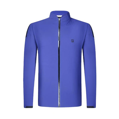 FILA Golf Series Retro Sports Colorblock High-Neck Windbreaker Jacket Men Blue A11M415702F-BU