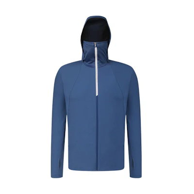 FILA Golf Solid Knit Hoodie Jacket Dock Blue A11M425508F-DB