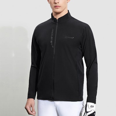 FILA GOLF x McLAREN Black Golf Jacket Collab - Fall Woven High Collar Top A11M335702FBK Purchase FILA GOLF x McLAREN Black Golf Jacket Collab - Fall Woven High Collar Top A11M335702FBK